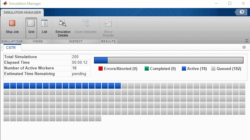 Мониторинг нескольких симуляций в одном окне с помощью Simulation Manager